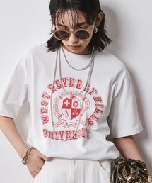 CHIC STYLE | 大きいサイズ 綿100％ロゴプリントＴシャツ シックスタイル(Tシャツ/カットソー)