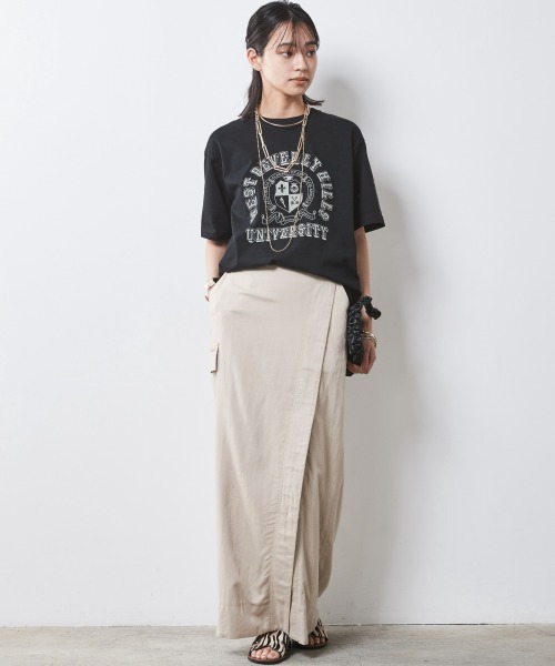 CHIC STYLE(シックスタイル)の「<大きいサイズ>綿100%ロゴプリントTシャツ シックスタイル(Tシャツ/カットソー・レディース・ベージュ/ブラック/オフホワイト・5L/4L/3L/LL/L)」の12枚目の写真