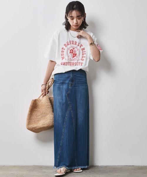 CHIC STYLE(シックスタイル)の「<大きいサイズ>綿100%ロゴプリントTシャツ シックスタイル(Tシャツ/カットソー・レディース・ベージュ/ブラック/オフホワイト・5L/4L/3L/LL/L)」の9枚目の写真
