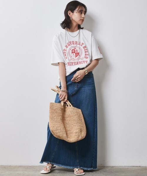 CHIC STYLE(シックスタイル)の「<大きいサイズ>綿100%ロゴプリントTシャツ シックスタイル(Tシャツ/カットソー・レディース・ベージュ/ブラック/オフホワイト・5L/4L/3L/LL/L)」の8枚目の写真