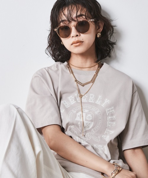 CHIC STYLE(シックスタイル)の「<大きいサイズ>綿100%ロゴプリントTシャツ シックスタイル(Tシャツ/カットソー・レディース・ベージュ/ブラック/オフホワイト・5L/4L/3L/LL/L)」の21枚目の写真