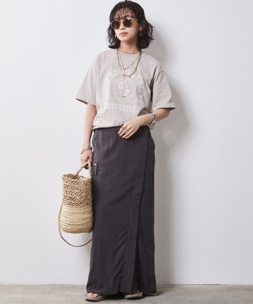 CHIC STYLE(シックスタイル)の「<大きいサイズ>綿100%ロゴプリントTシャツ シックスタイル(Tシャツ/カットソー・レディース・ベージュ/ブラック/オフホワイト・5L/4L/3L/LL/L)」の10枚目の写真