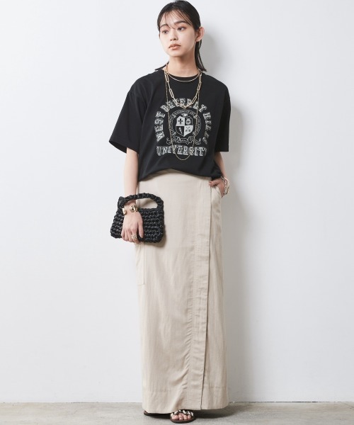 CHIC STYLE(シックスタイル)の「<大きいサイズ>綿100%ロゴプリントTシャツ シックスタイル(Tシャツ/カットソー・レディース・ベージュ/ブラック/オフホワイト・5L/4L/3L/LL/L)」の14枚目の写真