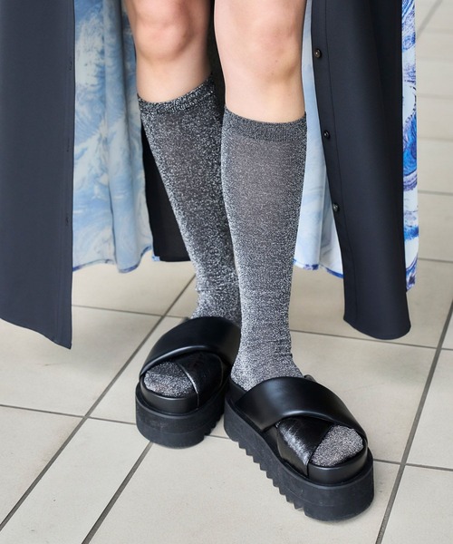 HARE（ハレ）の「ラメシアーソックス(HARE)（ソックス/靴下・レディース・ブルー/ブラック・FREE）」の21枚目の写真