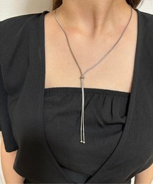 ALWAYS GOOD TIME | ループタイ型スライダーロングネックレス(ネックレス)