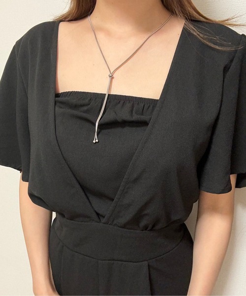 ALWAYS GOOD TIME（オルウェイズグッドタイム）の「ループタイ型スライダーロングネックレス（ネックレス・レディース・ゴールド/シルバー・FREE）」の4枚目の写真