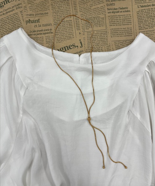 ALWAYS GOOD TIME（オルウェイズグッドタイム）の「ループタイ型スライダーロングネックレス（ネックレス・レディース・ゴールド/シルバー・FREE）」の10枚目の写真