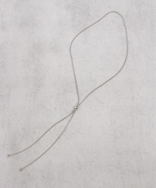 ALWAYS GOOD TIME（オルウェイズグッドタイム）の「ループタイ型スライダーロングネックレス（ネックレス・レディース・ゴールド/シルバー・FREE）」の11枚目の写真