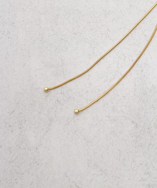 ALWAYS GOOD TIME（オルウェイズグッドタイム）の「ループタイ型スライダーロングネックレス（ネックレス・レディース・ゴールド/シルバー・FREE）」の16枚目の写真