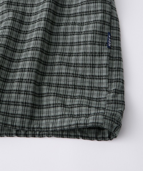 HECT（ヘクト）の「【HECT】Big W-pocket Draw Cord Seersucker Check S/S Shirt / ビッグシルエット ダブルポケット ドローコード シアサッカー半袖チェックシャツ（シャツ/ブラウス・メンズ・グリーン/グレー/ネイビー/ホワイト/ブラック/モカ・L/M/S）」の17枚目の写真
