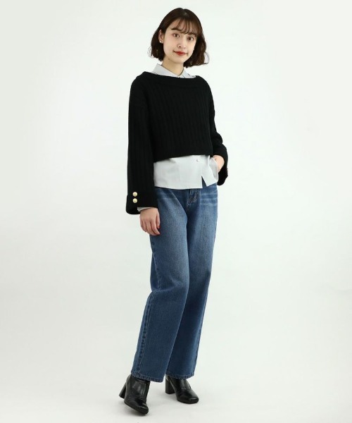 F i.n.t(フィント)の「ハイウエストストレートデニムパンツ/fint フィント(デニムパンツ・レディース・ブルー/ライトブルー・2/1/0)」の15枚目の写真