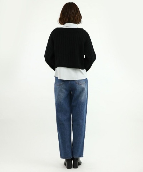 F i.n.t(フィント)の「ハイウエストストレートデニムパンツ/fint フィント(デニムパンツ・レディース・ブルー/ライトブルー・2/1/0)」の19枚目の写真