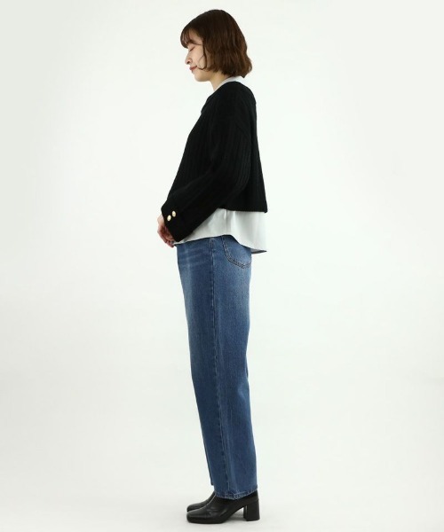 F i.n.t(フィント)の「ハイウエストストレートデニムパンツ/fint フィント(デニムパンツ・レディース・ブルー/ライトブルー・2/1/0)」の20枚目の写真