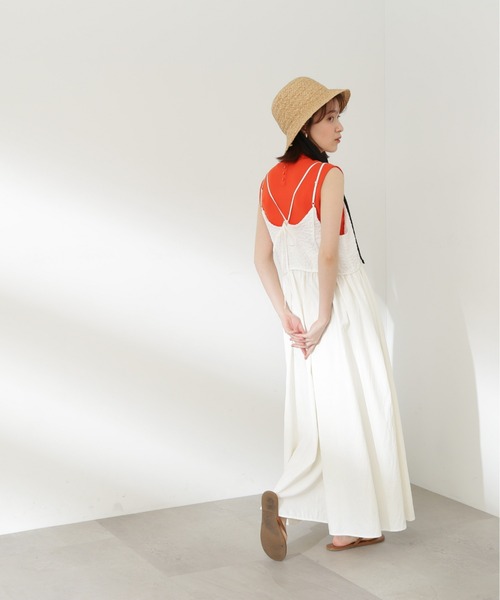 N.（N. Natural Beauty Basic）（エヌエヌナチュラルビューティーベーシック）の「◆ジャガードドッキングキャミワンピース（ワンピース・レディース・オフホワイト/ブラック・MEDIUM）」の22枚目の写真