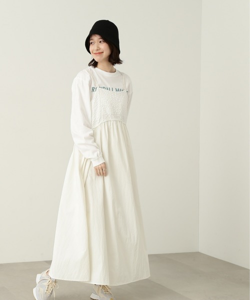 N.（N. Natural Beauty Basic）（エヌエヌナチュラルビューティーベーシック）の「◆ジャガードドッキングキャミワンピース（ワンピース・レディース・オフホワイト/ブラック・MEDIUM）」の17枚目の写真