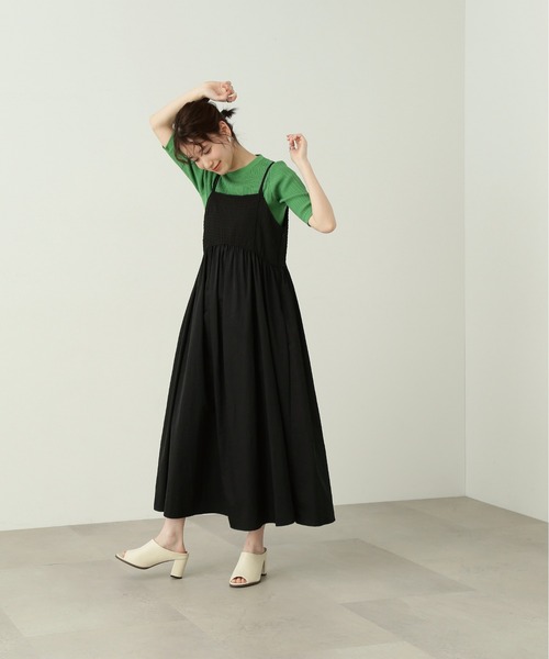 N.（N. Natural Beauty Basic）（エヌエヌナチュラルビューティーベーシック）の「◆ジャガードドッキングキャミワンピース（ワンピース・レディース・オフホワイト/ブラック・MEDIUM）」の18枚目の写真