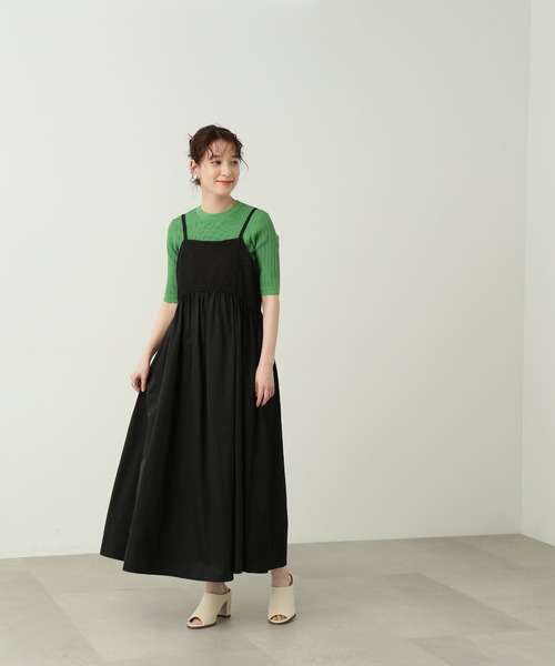 N.（N. Natural Beauty Basic）（エヌエヌナチュラルビューティーベーシック）の「◆ジャガードドッキングキャミワンピース（ワンピース・レディース・オフホワイト/ブラック・MEDIUM）」の20枚目の写真