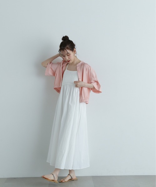 N.（N. Natural Beauty Basic）（エヌエヌナチュラルビューティーベーシック）の「◆ジャガードドッキングキャミワンピース（ワンピース・レディース・オフホワイト/ブラック・MEDIUM）」の6枚目の写真