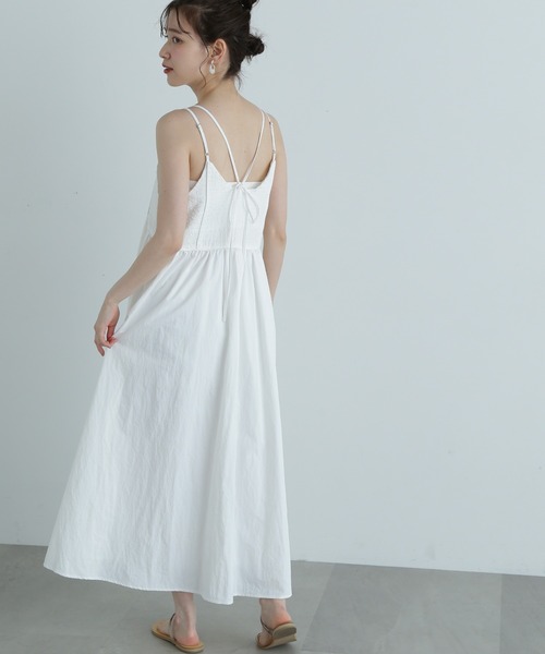 N.（N. Natural Beauty Basic）（エヌエヌナチュラルビューティーベーシック）の「◆ジャガードドッキングキャミワンピース（ワンピース・レディース・オフホワイト/ブラック・MEDIUM）」の3枚目の写真