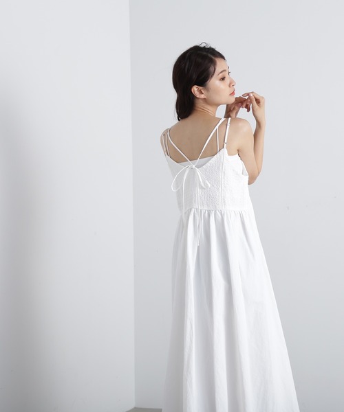 N.（N. Natural Beauty Basic）（エヌエヌナチュラルビューティーベーシック）の「◆ジャガードドッキングキャミワンピース（ワンピース・レディース・オフホワイト/ブラック・MEDIUM）」の7枚目の写真