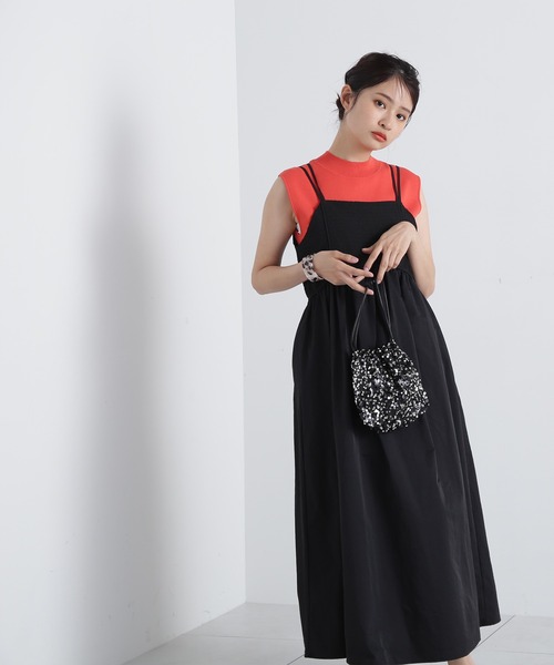 N.（N. Natural Beauty Basic）（エヌエヌナチュラルビューティーベーシック）の「◆ジャガードドッキングキャミワンピース（ワンピース・レディース・オフホワイト/ブラック・MEDIUM）」の14枚目の写真