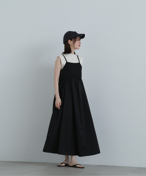 N.（N. Natural Beauty Basic）（エヌエヌナチュラルビューティーベーシック）の「◆ジャガードドッキングキャミワンピース（ワンピース・レディース・オフホワイト/ブラック・MEDIUM）」の8枚目の写真
