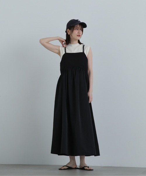 N.（N. Natural Beauty Basic）（エヌエヌナチュラルビューティーベーシック）の「◆ジャガードドッキングキャミワンピース（ワンピース・レディース・オフホワイト/ブラック・MEDIUM）」の12枚目の写真