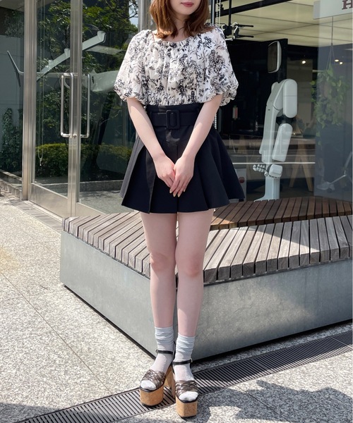 セール】シャーリングオフショルリボンブラウス（シャツ/ブラウス