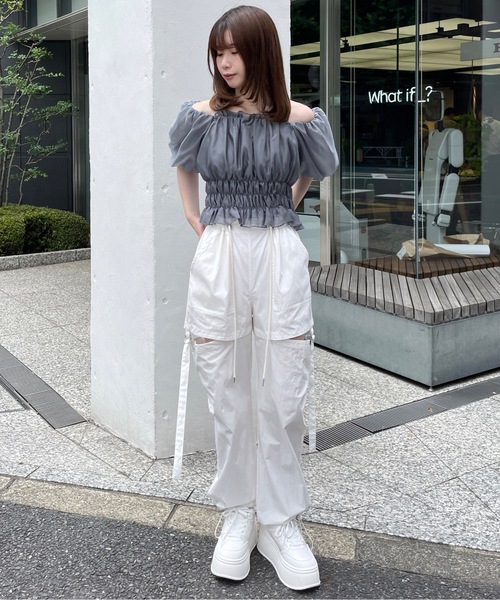 【新品】クラネ ウエスト リボン シェイプ シャツ オーバーサイズ 綿 白 M 2026年最新】CLANE 素材：コットン 長袖の人気アイテム - メルカリ