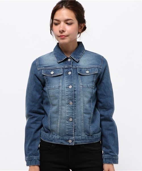 RIVE DROITE（リヴドロワ）の「usedGジャン（テーラードジャケット・レディース・インディゴブルー・FREE）」の9枚目の写真