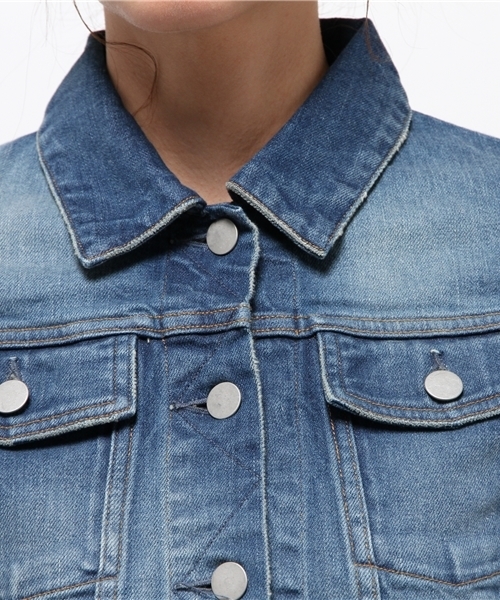 RIVE DROITE（リヴドロワ）の「usedGジャン（テーラードジャケット・レディース・インディゴブルー・FREE）」の3枚目の写真