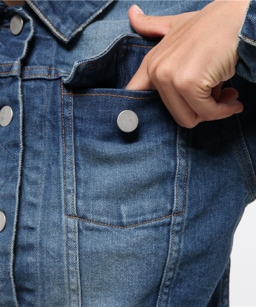 RIVE DROITE（リヴドロワ）の「usedGジャン（テーラードジャケット・レディース・インディゴブルー・FREE）」の6枚目の写真