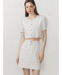 フラワーストレートスカート