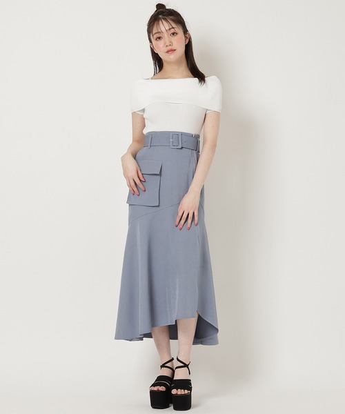 REDYAZEL（レディアゼル）の「ラメリブニット（ニット/セーター・レディース・ピンク/ネイビー/オフホワイト/ブルー・FREE）」の8枚目の写真