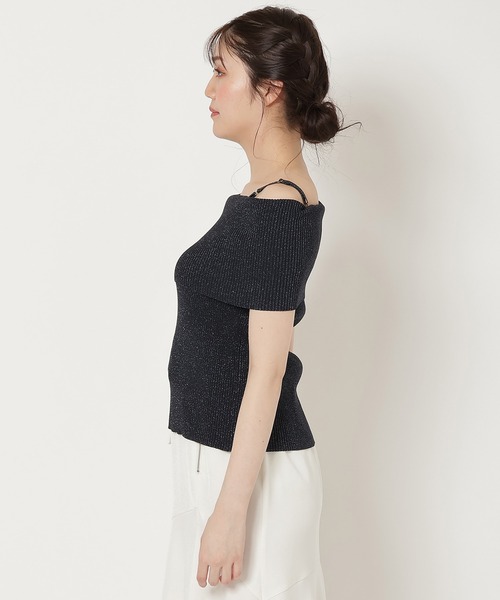 REDYAZEL（レディアゼル）の「ラメリブニット（ニット/セーター・レディース・ピンク/ネイビー/オフホワイト/ブルー・FREE）」の12枚目の写真