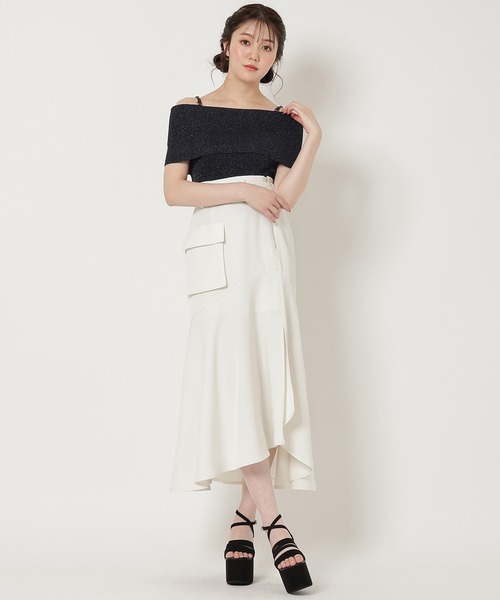 REDYAZEL（レディアゼル）の「ラメリブニット（ニット/セーター・レディース・ピンク/ネイビー/オフホワイト/ブルー・FREE）」の14枚目の写真