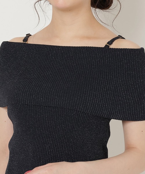 REDYAZEL（レディアゼル）の「ラメリブニット（ニット/セーター・レディース・ピンク/ネイビー/オフホワイト/ブルー・FREE）」の15枚目の写真