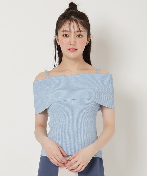 REDYAZEL（レディアゼル）の「ラメリブニット（ニット/セーター・レディース・ピンク/ネイビー/オフホワイト/ブルー・FREE）」の17枚目の写真