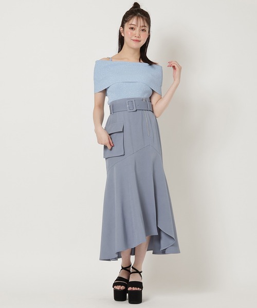 REDYAZEL（レディアゼル）の「ラメリブニット（ニット/セーター・レディース・ピンク/ネイビー/オフホワイト/ブルー・FREE）」の20枚目の写真