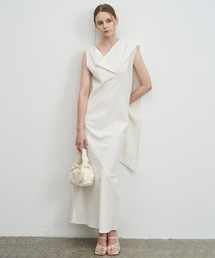 ELOOPS（イーループス）の「【ELOOPS】ドレープロングフリル2WAYミディドレス（ドレス）」