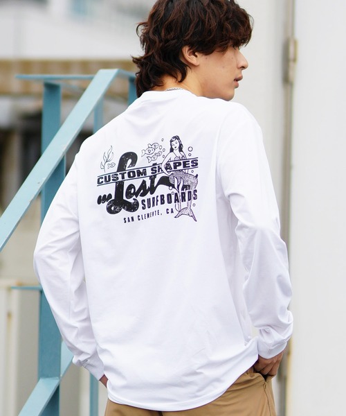 lost(ロスト)の「【ムラサキスポーツ限定】lost/ロスト 長袖Tシャツ ラッシュガード/水陸両用 UVケア MARITIME RALS L24SS-AF(ラッシュガード・メンズ・ホワイト/ブラック・M/L/XL)」の5枚目の写真