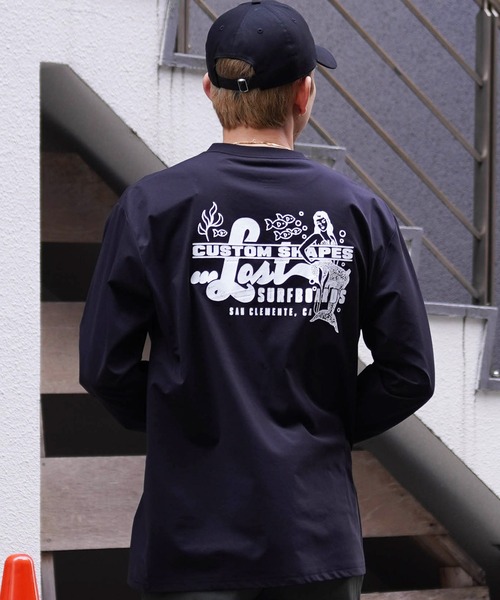 lost(ロスト)の「【ムラサキスポーツ限定】lost/ロスト 長袖Tシャツ ラッシュガード/水陸両用 UVケア MARITIME RALS L24SS-AF(ラッシュガード・メンズ・ホワイト/ブラック・M/L/XL)」の12枚目の写真