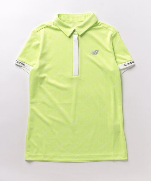 【イエロー】ドット千鳥格子柄 半袖 カラーシャツ (WOMENS SPORT) ドット千鳥格子柄 半袖 カラーシャツ (WOMENS SPORT) 【公式通販】