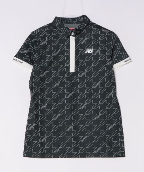 【イエロー】ドット千鳥格子柄 半袖 カラーシャツ (WOMENS SPORT) ドット千鳥格子柄 半袖 カラーシャツ (WOMENS SPORT) 【公式通販】