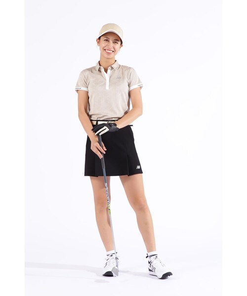 New Balance Golf(ニューバランスゴルフ)の「【new balance golf】ドット千鳥格子柄 半袖 カラーシャツ (WOMENS SPORT)(ポロシャツ・レディース・ベージュ/イエロー/ホワイト/ブラック・SMALL/MEDIUM/LARGE)」の11枚目の写真