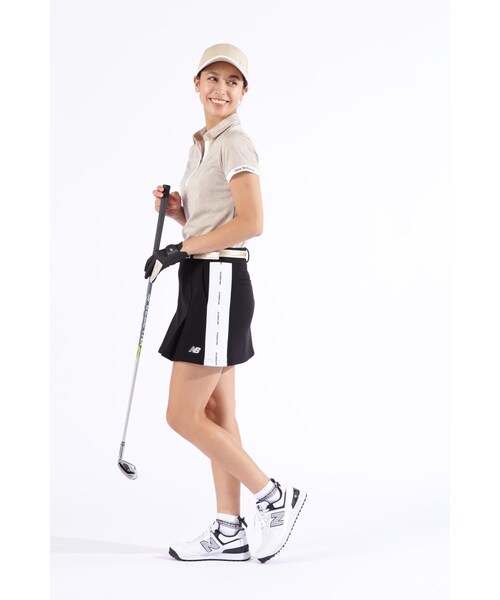 New Balance Golf(ニューバランスゴルフ)の「【new balance golf】ドット千鳥格子柄 半袖 カラーシャツ (WOMENS SPORT)(ポロシャツ・レディース・ベージュ/イエロー/ホワイト/ブラック・SMALL/MEDIUM/LARGE)」の12枚目の写真