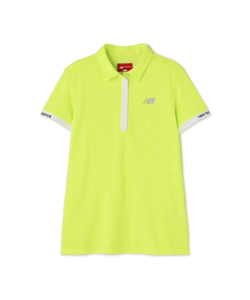 【イエロー】ドット千鳥格子柄 半袖 カラーシャツ (WOMENS SPORT) ドット千鳥格子柄 半袖 カラーシャツ (WOMENS SPORT) 【公式通販】