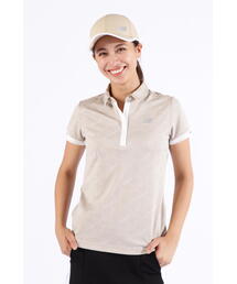 【new balance golf】ドット千鳥格子柄 半袖 カラーシャツ (WOMENS SPORT)