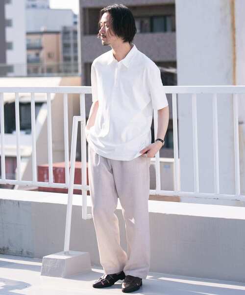URBAN RESEARCH ROSSO MEN(アーバンリサーチロッソメン)の「『XLサイズあり』『UR TECH』防汚加工 リラックス半袖ポロシャツ(ポロシャツ・メンズ・ネイビー/ホワイト/ブラック/グレー・SMALL/MEDIUM/LARGE/X-LARGE)」の8枚目の写真