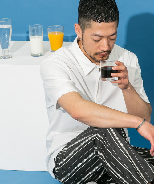 URBAN RESEARCH ROSSO MEN(アーバンリサーチロッソメン)の「『XLサイズあり』『UR TECH』防汚加工 リラックス半袖ポロシャツ(ポロシャツ・メンズ・ネイビー/ホワイト/ブラック/グレー・SMALL/MEDIUM/LARGE/X-LARGE)」の9枚目の写真